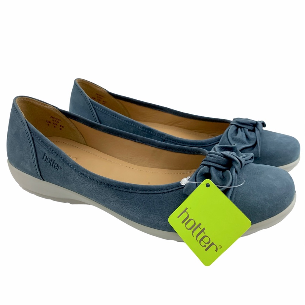 Hotter Jewel Flats Slip On Comfort Shoes Sz 9